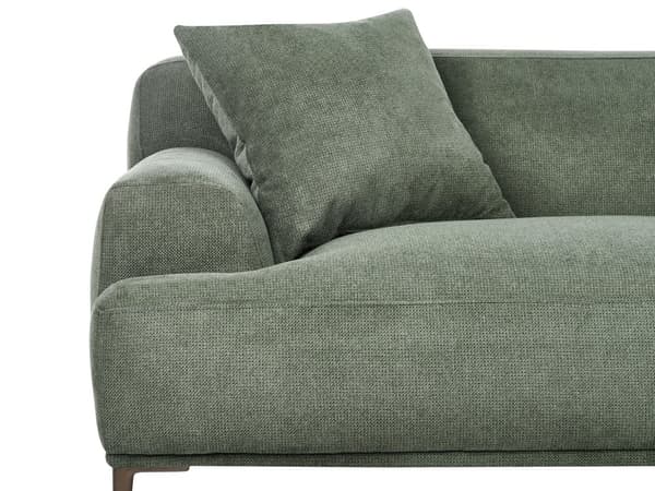 Soffa 3-sits Tyg Grön Vardagsrum Modern Stil Metallben