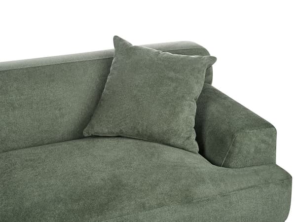Soffa 3-sits Tyg Grön Vardagsrum Modern Stil Metallben