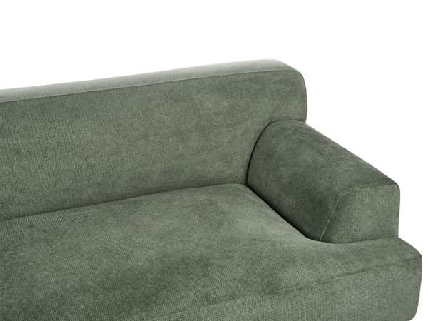 Soffa 3-sits Tyg Grön Vardagsrum Modern Stil Metallben