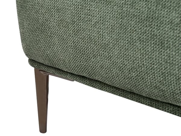 Soffa 3-sits Tyg Grön Vardagsrum Modern Stil Metallben