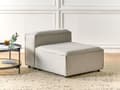 Miniatyrbillede 2 af 8: Midtersektion Lysegrå Polyester 1 Personers Sofamodul uden Armlæn Moderne Sofastol Modulsofa Stue Indretning Høj Kvalitet