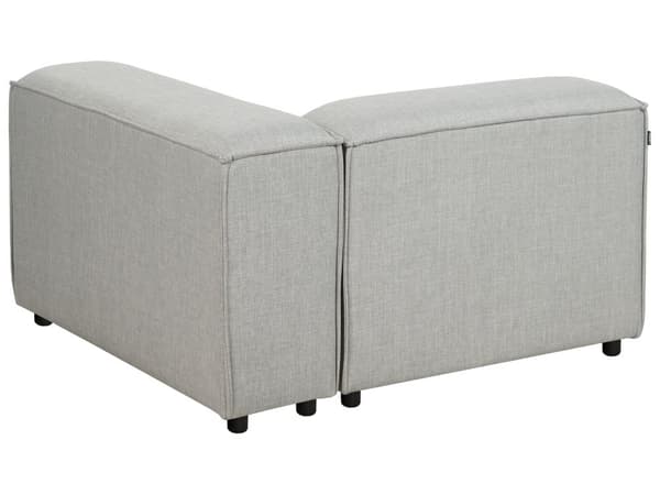 Hjørnemodul Lysegrå Polstret Polyester 1 Personers Sektion Element til Modulsofa Sofahjørne Venstrevendt