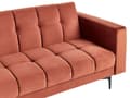 Miniatyrbild 9 av 11: Bäddsoffa Röd Sammetstyg Klädsel Lutande Ryggstöd 3 Lägen Soffa