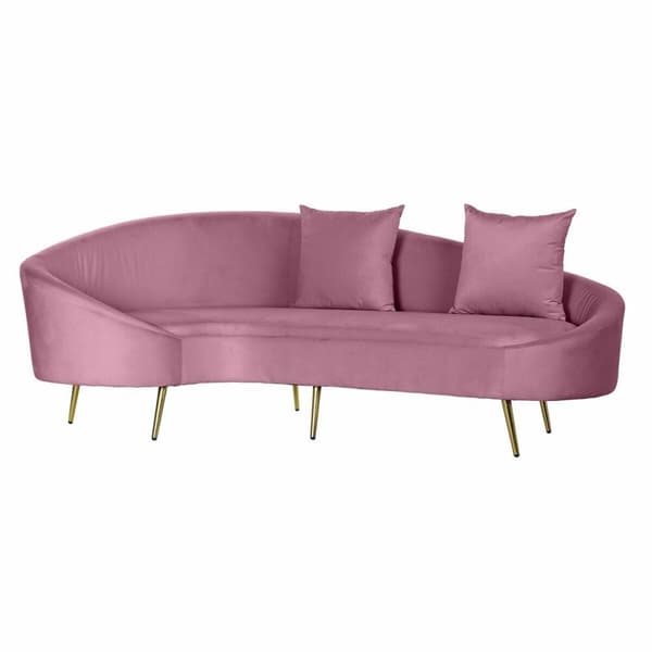 Soffa DKD Home Decor Rosa Gyllene Metall Polyester (210 x 120 x 84 cm)