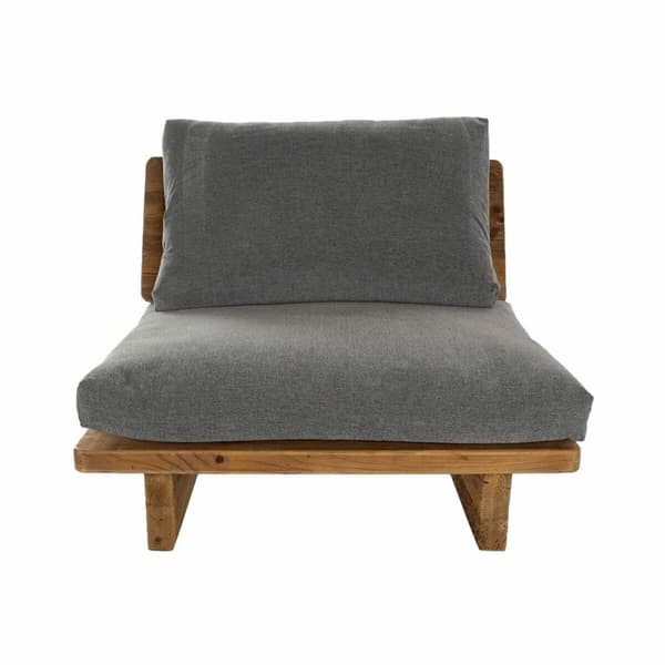 Sofa DKD Home Decor Brun Grå Polyester Bomuld Træ Fyrretræ (95 x 88 x 75 cm)