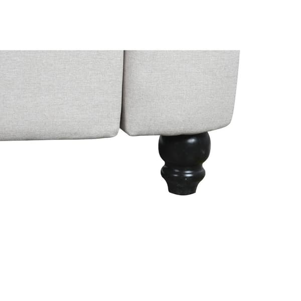 Sofa DKD Home Decor Hvid Brun Flødefarvet Træ 209 x 84 x 76 cm