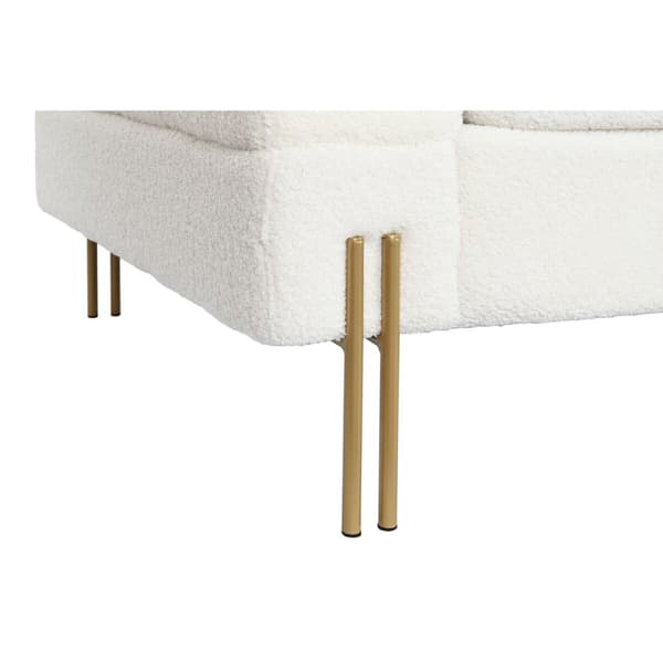 Sofa DKD Home Decor Hvid Metal 205 x 85 x 73 cm