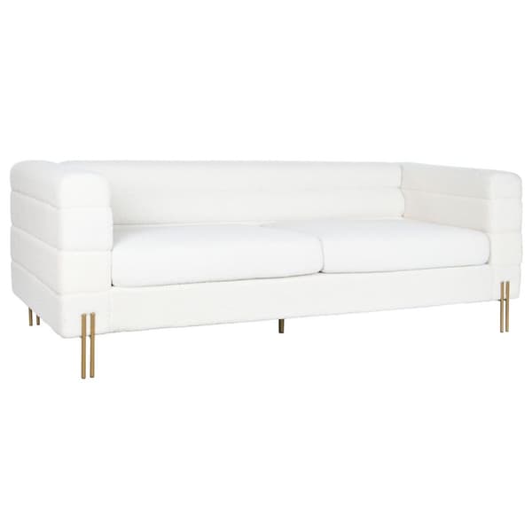 Sofa DKD Home Decor Hvid Metal 205 x 85 x 73 cm