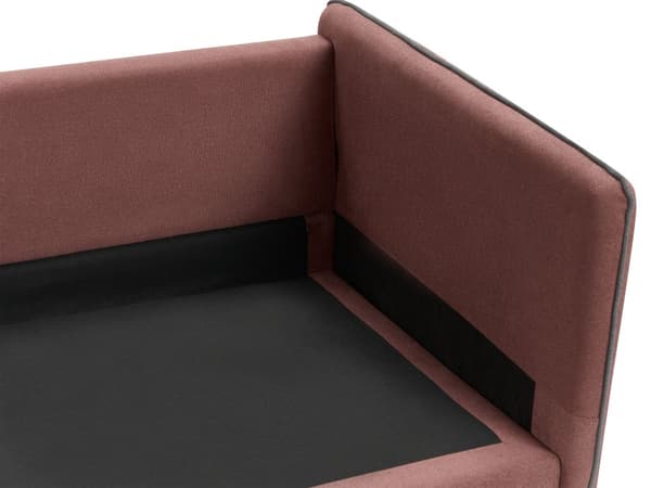 Hörnsoffa Höger Vinröd Klädsel Polyester Metallben Sittdynor Ryggstöd Dekorativa Prydnadskuddar Modern Design Vardagsrum