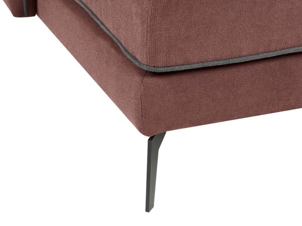 Hörnsoffa Höger Vinröd Klädsel Polyester Metallben Sittdynor Ryggstöd Dekorativa Prydnadskuddar Modern Design Vardagsrum