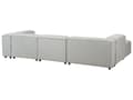 Miniatyrbilde 5 av 11: Modulær Høyre Sofa Lysegrå Stoff 4-seters Hjørneseksjonssofa med Svarte Ben Moderne Stue