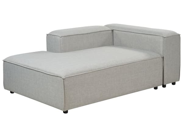Modulær Høyre Sofa Lysegrå Stoff 4-seters Hjørneseksjonssofa med Svarte Ben Moderne Stue