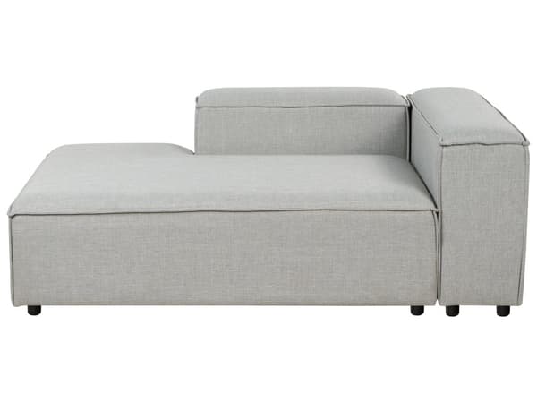 Modulær Høyre Sofa Lysegrå Stoff 4-seters Hjørneseksjonssofa med Svarte Ben Moderne Stue