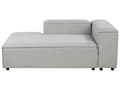 Miniatyrbilde 7 av 11: Modulær Høyre Sofa Lysegrå Stoff 4-seters Hjørneseksjonssofa med Svarte Ben Moderne Stue