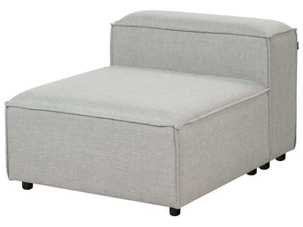 Modulær Høyre Sofa Lysegrå Stoff 4-seters Hjørneseksjonssofa med Svarte Ben Moderne Stue