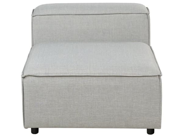 Modulær Høyre Sofa Lysegrå Stoff 4-seters Hjørneseksjonssofa med Svarte Ben Moderne Stue