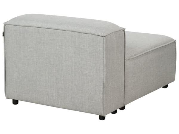 Modulær Høyre Sofa Lysegrå Stoff 4-seters Hjørneseksjonssofa med Svarte Ben Moderne Stue