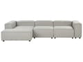 Miniatyrbilde 1 av 11: Modulær Høyre Sofa Lysegrå Stoff 4-seters Hjørneseksjonssofa med Svarte Ben Moderne Stue