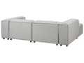 Miniatyrbilde 7 av 11: Modulær Hjørnesofa Lysegrå Stoff 3-seter Høyrevendt Fotskammel Svarte ben Moderne design Stue Modulsofa