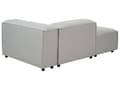 Miniatyrbilde 10 av 11: Modulær Hjørnesofa Lysegrå Stoff 3-seter Høyrevendt Fotskammel Svarte ben Moderne design Stue Modulsofa