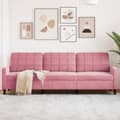 Miniatyrbild 1 av 2: 3-sitssoffa rosa 210 cm sammet