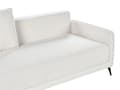 Miniatyrbilde 10 av 11: Sovesofa Hvit Bouclé 3-seter Metallben Uttrekkbar seng Minimalistisk og skandinavisk stil