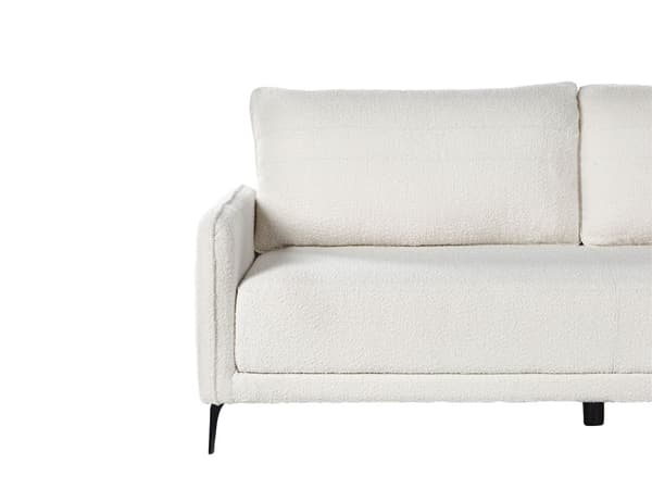 Sovesofa Off White Boucle 3 Personers Moderne Blød Sofa Sofaseng Tre Personers Designsofa Praktisk Splitback Stofsofa God Liggekomfort