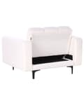 Miniatyrbilde 8 av 11: 5-seters sittegruppe Hvit Bouclé 3-seters sofa 2 lenestoler Justerbart rygglene med 3 stillinger Klikk-klakk-mekanisme Moderne design
