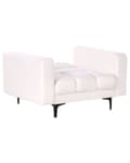 Miniatyrbilde 9 av 11: 5-seters sittegruppe Hvit Bouclé 3-seters sofa 2 lenestoler Justerbart rygglene med 3 stillinger Klikk-klakk-mekanisme Moderne design