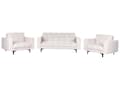 Miniatyrbilde 1 av 11: 5-seters sittegruppe Hvit Bouclé 3-seters sofa 2 lenestoler Justerbart rygglene med 3 stillinger Klikk-klakk-mekanisme Moderne design