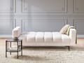 Miniatyrbillede 4 af 11: Sovesofa Hvid Boucle 3 Personers Moderne Blød Sofa Sofaseng Tre Personers Designsofa Praktisk Splitback Stofsofa God Liggekomfort