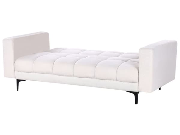 Sovesofa Hvid Boucle 3 Personers Moderne Blød Sofa Sofaseng Tre Personers Designsofa Praktisk Splitback Stofsofa God Liggekomfort