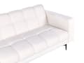 Miniatyrbillede 9 af 11: Sovesofa Hvid Boucle 3 Personers Moderne Blød Sofa Sofaseng Tre Personers Designsofa Praktisk Splitback Stofsofa God Liggekomfort