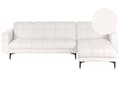 Miniatyrbillede 1 af 11: Sovesofa med Chaiselong Hvid Boucle 4 Personers Sofa L Formet Hjørnesofa Dyb Sofaseng Blød Stofsofa Design Hjørnesovesofa Venstrevendt