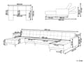Miniatyrbillede 3 af 11: Sovesofa Hvid Boucle 6 Personers Moderne Blød U Sofa Sofaseng Fem Personers Designsofa Chaiselong Splitback Stofsofa God Liggekomfort