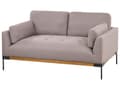 Miniatyrbillede 5 af 11: Sofa Taupe Polyester 2 Personers Tyk Polstret Dyb Blød Stofsofa til Stuen Moderne Inspiration Stue Møbel Moderne