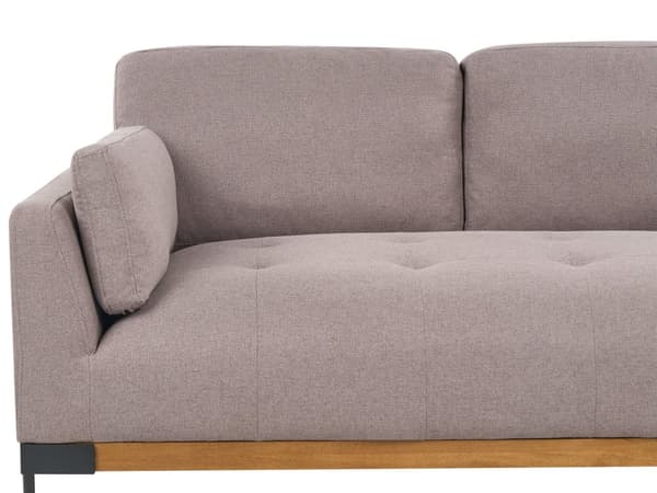 Sofa Taupe Polyester 2 Personers Tyk Polstret Dyb Blød Stofsofa til Stuen Moderne Inspiration Stue Møbel Moderne
