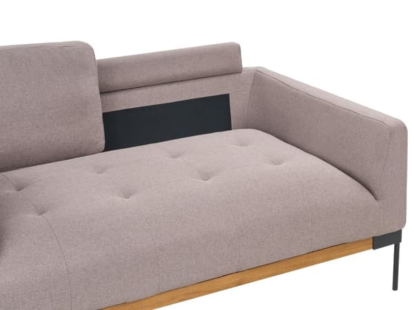 Sofa Taupe Polyester 2 Personers Tyk Polstret Dyb Blød Stofsofa til Stuen Moderne Inspiration Stue Møbel Moderne