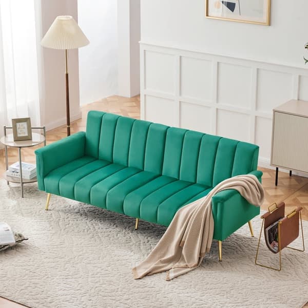 3-paikkainen samettinen vuodesohva - Emerald Green