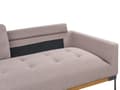 Miniatyrbild 11 av 11: Soffa 3-sits Taupe Polyester Tyg Järn Svarta Ben Stoppade Vardagsrumsmöbler