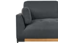 Miniatyrbild 9 av 11: Soffa 2-sits Svart Polyester Tyg Järn Svarta Ben Stoppade Vardagsrumsmöbler