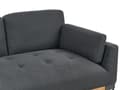 Miniatyrbild 10 av 11: Soffa 2-sits Svart Polyester Tyg Järn Svarta Ben Stoppade Vardagsrumsmöbler