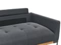 Miniatyrbild 11 av 11: Soffa 2-sits Svart Polyester Tyg Järn Svarta Ben Stoppade Vardagsrumsmöbler