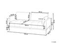 Miniatyrbillede 3 af 11: Sofa Sort Polyester 3 Personers Tyk Polstret Dyb Blød Stofsofa til Stuen Moderne Inspiration Stue Møbel Moderne