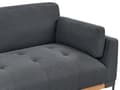 Miniatyrbillede 10 af 11: Sofa Sort Polyester 3 Personers Tyk Polstret Dyb Blød Stofsofa til Stuen Moderne Inspiration Stue Møbel Moderne