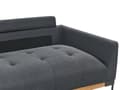 Miniatyrbillede 11 af 11: Sofa Sort Polyester 3 Personers Tyk Polstret Dyb Blød Stofsofa til Stuen Moderne Inspiration Stue Møbel Moderne