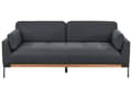 Miniatyrbillede 1 af 11: Sofa Sort Polyester 3 Personers Tyk Polstret Dyb Blød Stofsofa til Stuen Moderne Inspiration Stue Møbel Moderne