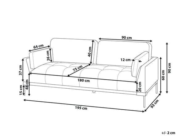 Sofa Lys Beige Polyester 3 Personers Tyk Polstret Dyb Blød Stofsofa til Stuen Moderne Inspiration Stue Møbel Moderne
