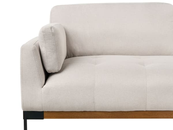 Sofa Lys Beige Polyester 3 Personers Tyk Polstret Dyb Blød Stofsofa til Stuen Moderne Inspiration Stue Møbel Moderne