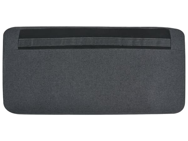 3-seters Sofa Svart Polyester Stoff Jern Svarte Ben Polstrede Stue Møbler